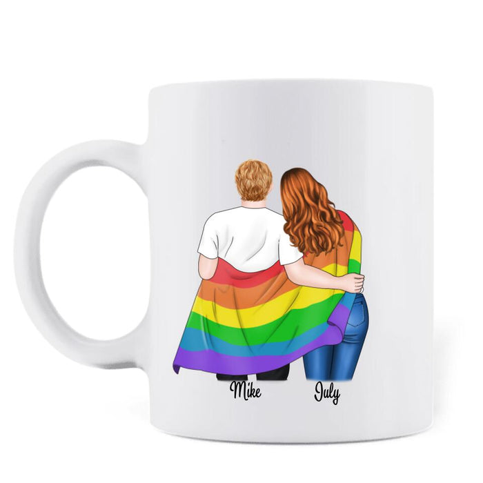 Personalized Coffee Mug Gift For LGBT - Best Gift Idea For LGBT Couple - I Promise You Won't Have To Face Them Alone.