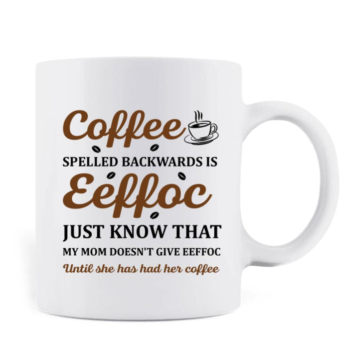 Personalized Coffee Spelled Pet Mom Coffee Mug - Girl With Up to 5 Cats/ Dogs - Best Gift For Dog/Cat Lover
