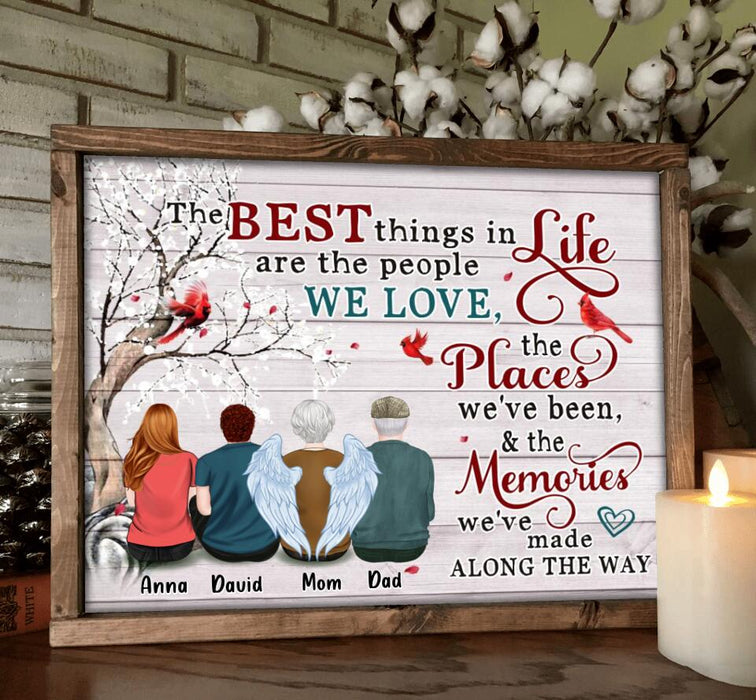 Personalized Memorial Family Poster - Up to 4 People - Memorial Gift Idea For Family - The Best Things In Life