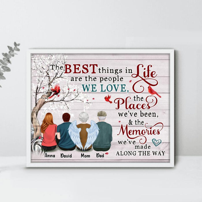 Personalized Memorial Family Poster - Up to 4 People - Memorial Gift Idea For Family - The Best Things In Life