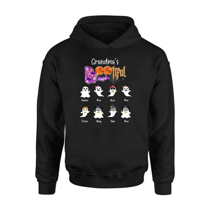 Personalized Grandma T-shirt - Gift For Grandmother With Up to 8 Kids - Grandma's Bootiful Crew