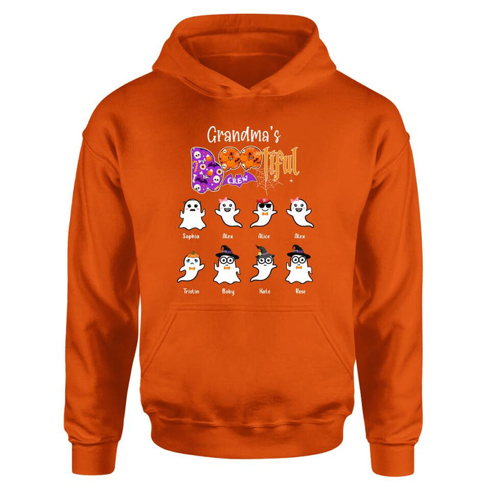 Personalized Grandma T-shirt - Gift For Grandmother With Up to 8 Kids - Grandma's Bootiful Crew