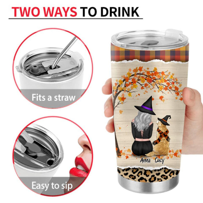 Personalized Dog Mom Tumbler - Gift Idea For Dog Owner With Up To 4 Dogs -  It’s The Most Wonderful Time Of The Year