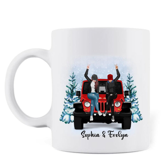 Personalized Besties Off-road Coffee Mug - Gift For Best Friends - Life Was Meant For Good Friends And Great Adventures