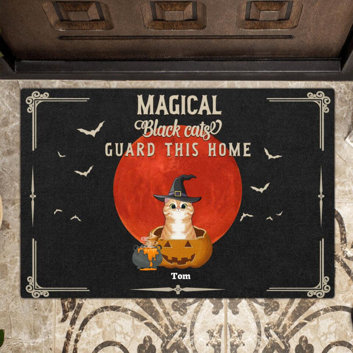 Personalized Halloween Cats Doormat - Up to 5 Cats - Best Gift For Cat Lovers - 3QH5BH