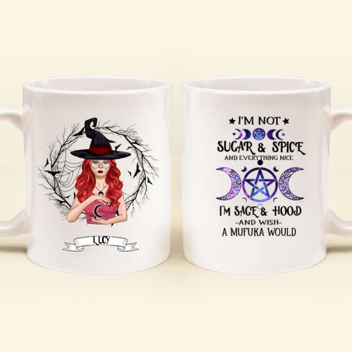 Personalized Witch Coffee Mug - Best Halloween Gift Idea - I'm Not Sugar And Spice - DFESX1