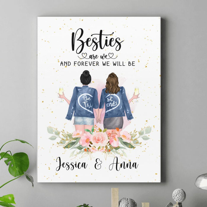 Personalized Bestie Vertical Canvas - Gift For Best Friends - Best Friends Are The Sisters