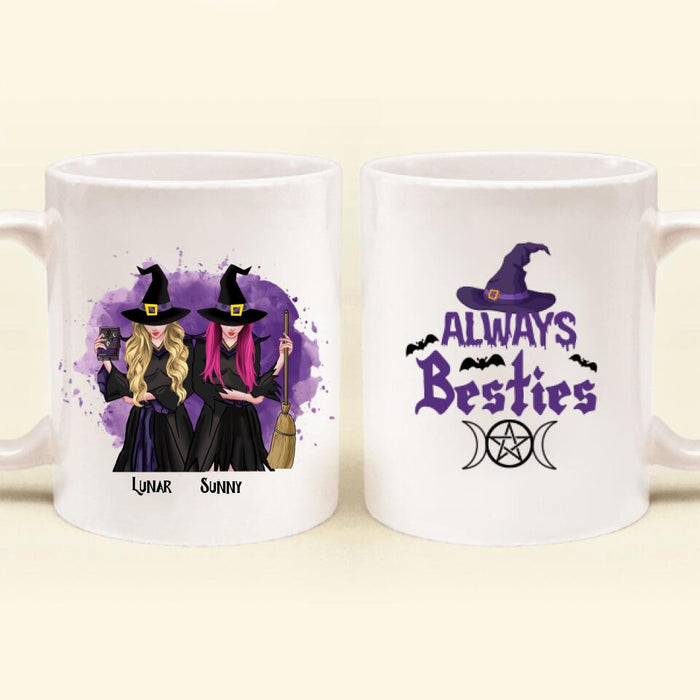 Personalized Witch Friends Coffee Mug - Up to 3 Friends - Always Besties