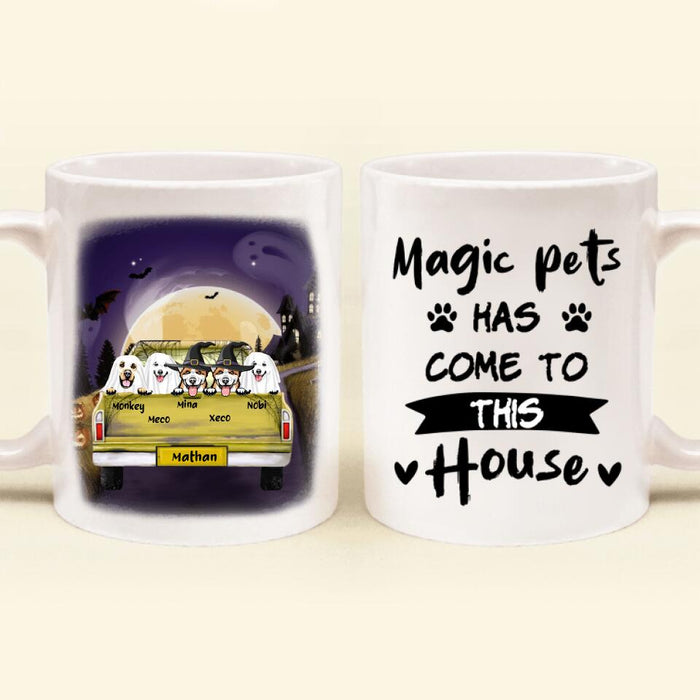 Personalized Halloween Pets On Car Coffee  Mug - Up to 5 Pets - It's Just A Bunch Of Hocus Pocus - NCEQ9H