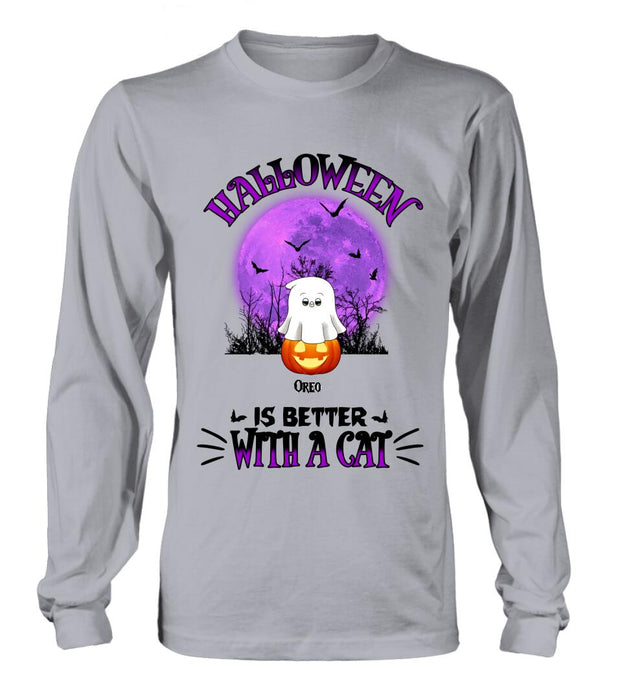 Personalized Halloween Cats Shirt/Hoodie - Gift Idea For Halloween/Cat Lovers - Up to 6 Cats - Purranormal Cativity