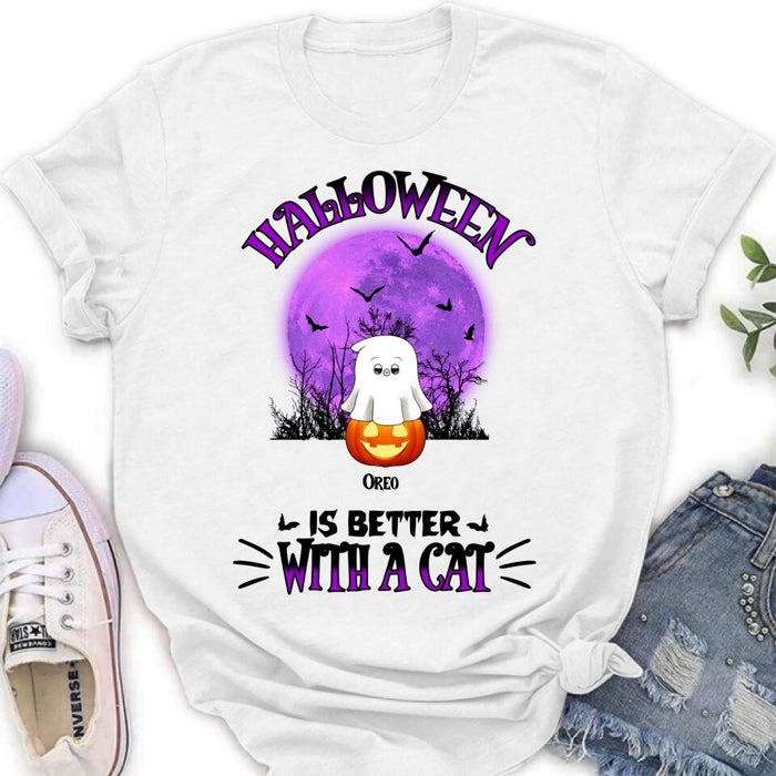 Personalized Halloween Cats Shirt/Hoodie - Gift Idea For Halloween/Cat Lovers - Up to 6 Cats - Purranormal Cativity
