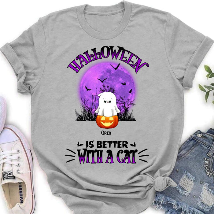 Personalized Halloween Cats Shirt/Hoodie - Gift Idea For Halloween/Cat Lovers - Up to 6 Cats - Purranormal Cativity