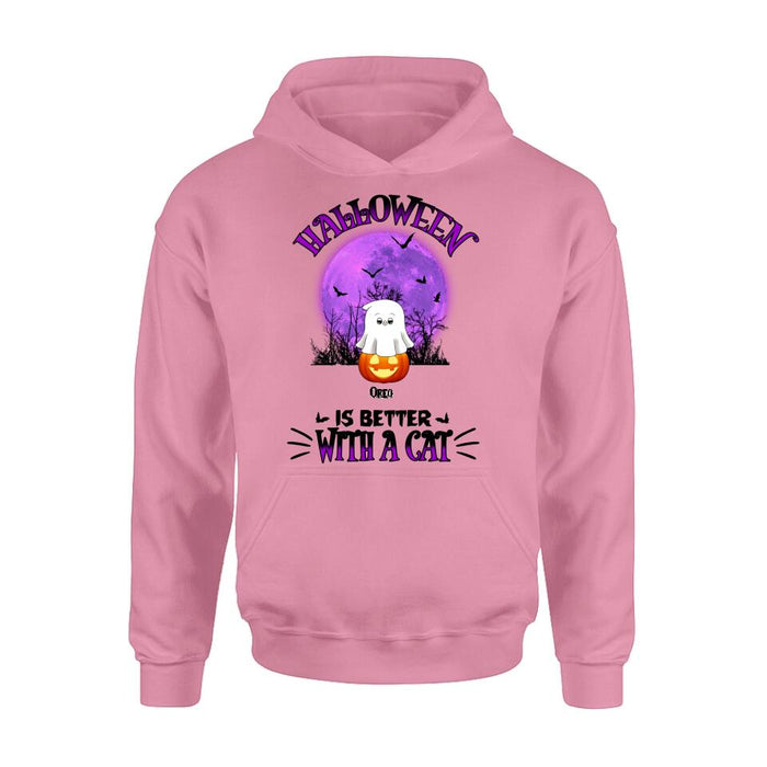 Personalized Halloween Cats Shirt/Hoodie - Gift Idea For Halloween/Cat Lovers - Up to 6 Cats - Purranormal Cativity
