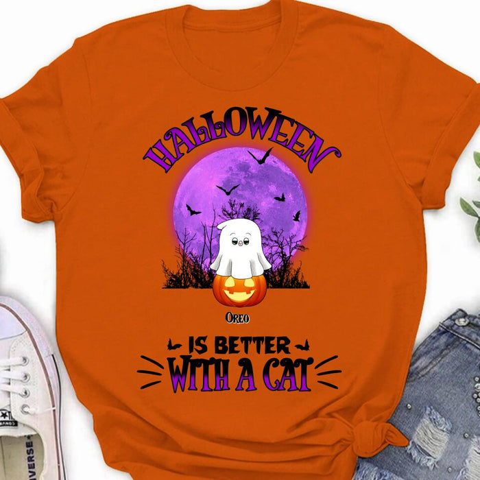 Personalized Halloween Cats Shirt/Hoodie - Gift Idea For Halloween/Cat Lovers - Up to 6 Cats - Purranormal Cativity