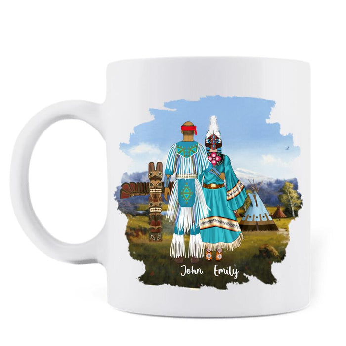 Personalized Native American Couple Coffee Mug - Best Gift For Couples/Family - Always Together