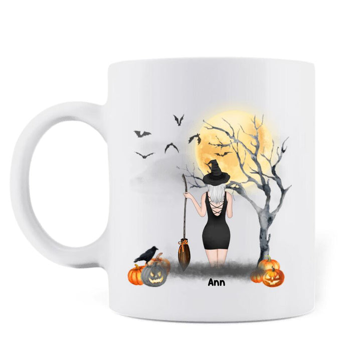 Personalized Witchy Friends Coffee Mug - Gift For Best Friends, Halloween With Up To 3 Witches - You're My Favorite Witch - Wiccan Decor/Pagan Decor