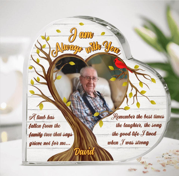 Personalized Memorial Photo Acrylic Plaque - Memorial Gift Idea - I Am Always With You