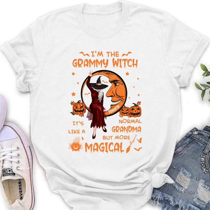Personalized Grandma Witch Shirt/Hoodie - Gift Idea For Halloween/Grandma - I'm The Grammy Witch It's Like A Normal Grandma But More Magical