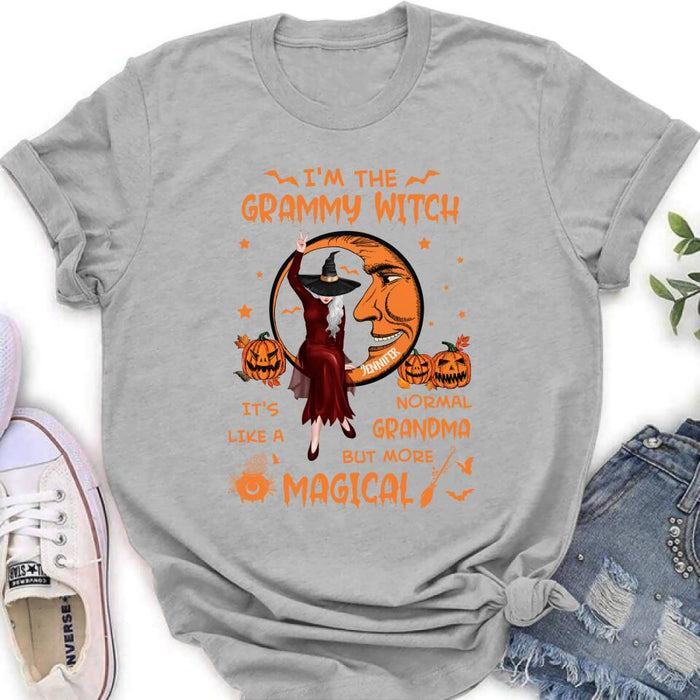 Personalized Grandma Witch Shirt/Hoodie - Gift Idea For Halloween/Grandma - I'm The Grammy Witch It's Like A Normal Grandma But More Magical