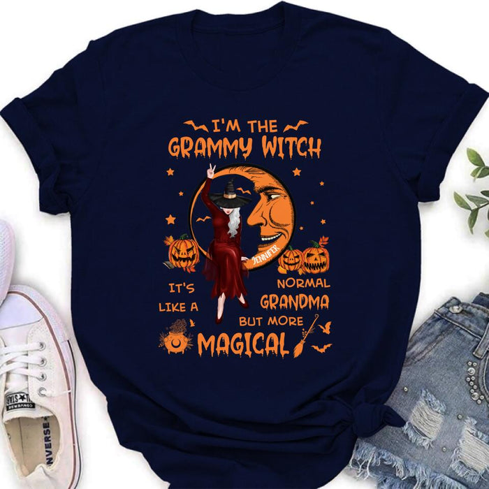 Personalized Grandma Witch Shirt/Hoodie - Gift Idea For Halloween/Grandma - I'm The Grammy Witch It's Like A Normal Grandma But More Magical