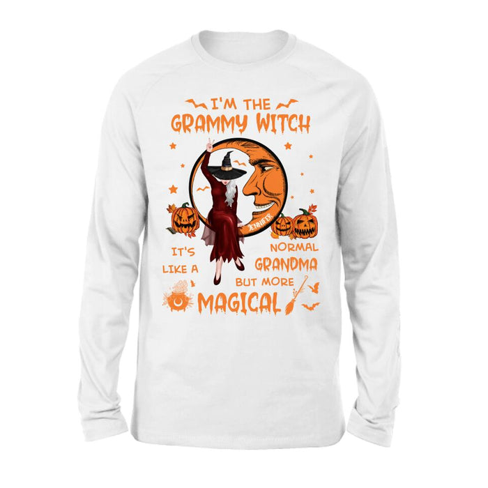 Personalized Grandma Witch Shirt/Hoodie - Gift Idea For Halloween/Grandma - I'm The Grammy Witch It's Like A Normal Grandma But More Magical