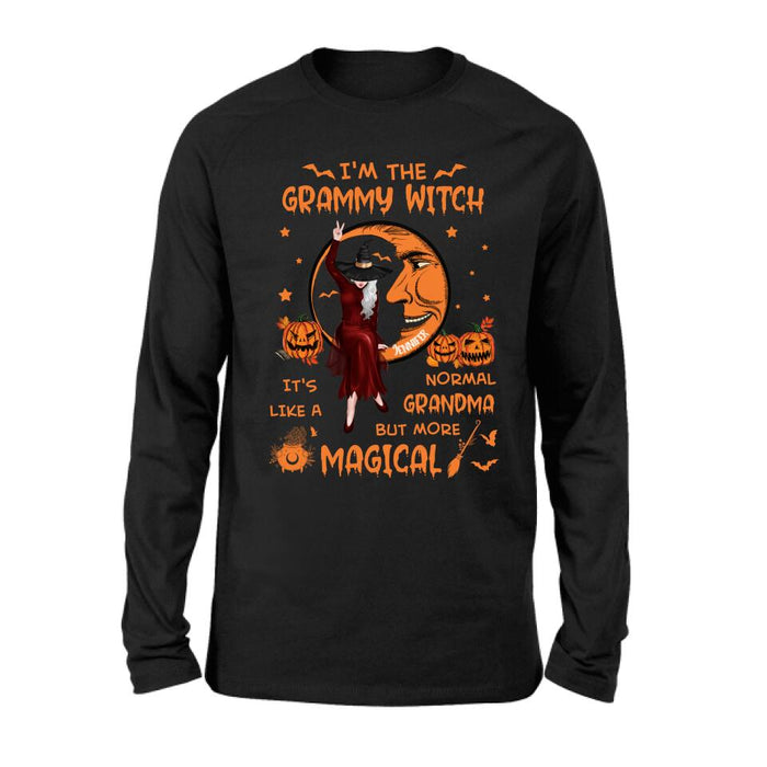 Personalized Grandma Witch Shirt/Hoodie - Gift Idea For Halloween/Grandma - I'm The Grammy Witch It's Like A Normal Grandma But More Magical