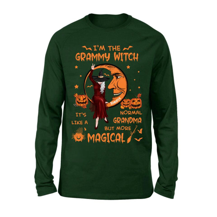 Personalized Grandma Witch Shirt/Hoodie - Gift Idea For Halloween/Grandma - I'm The Grammy Witch It's Like A Normal Grandma But More Magical