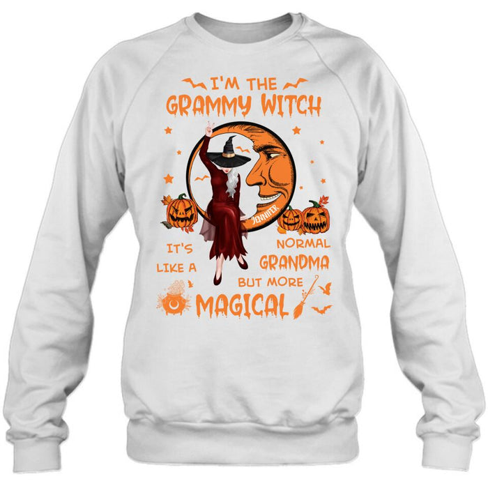 Personalized Grandma Witch Shirt/Hoodie - Gift Idea For Halloween/Grandma - I'm The Grammy Witch It's Like A Normal Grandma But More Magical
