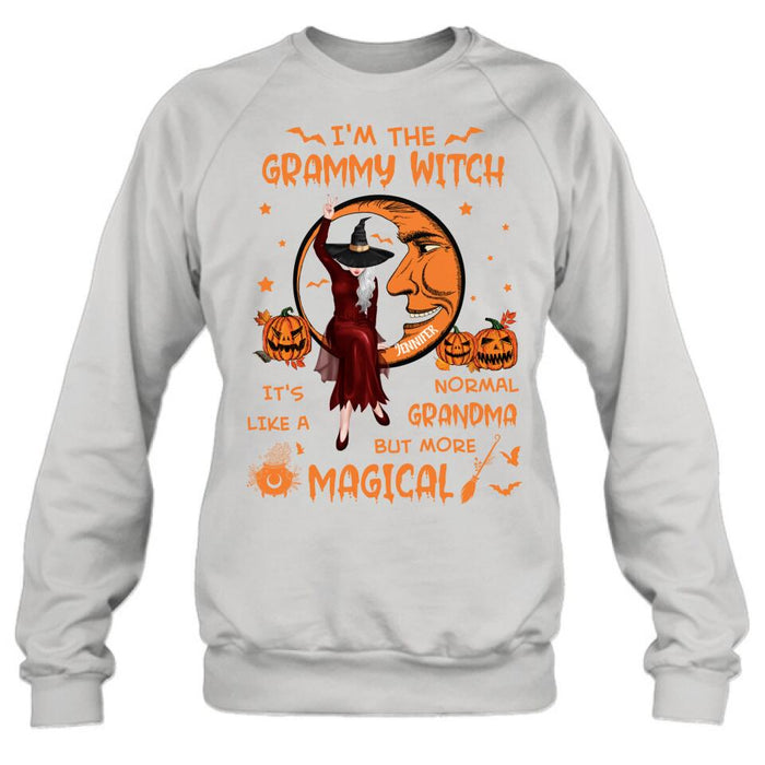 Personalized Grandma Witch Shirt/Hoodie - Gift Idea For Halloween/Grandma - I'm The Grammy Witch It's Like A Normal Grandma But More Magical