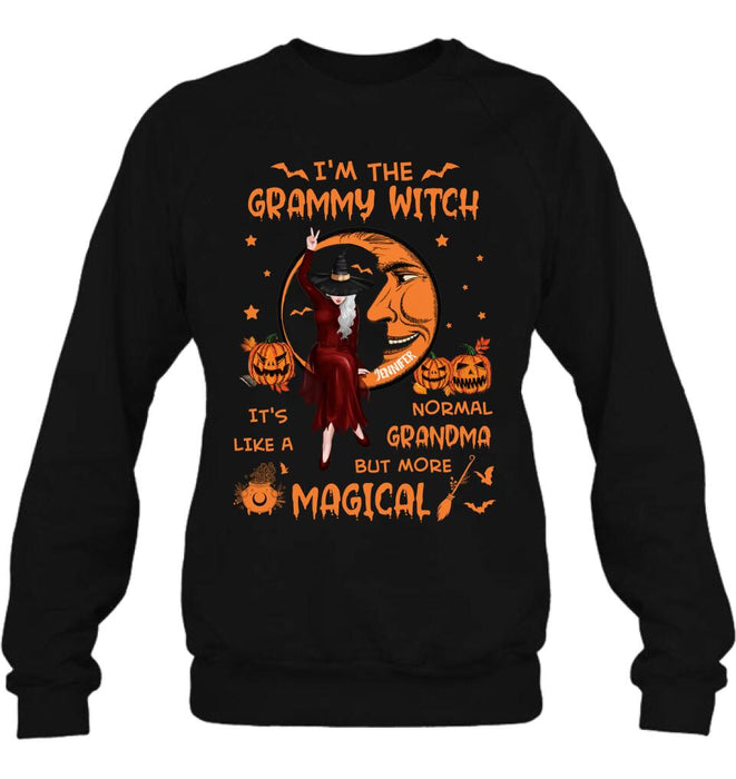 Personalized Grandma Witch Shirt/Hoodie - Gift Idea For Halloween/Grandma - I'm The Grammy Witch It's Like A Normal Grandma But More Magical