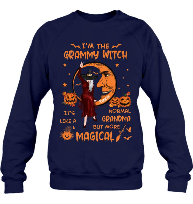 Personalized Grandma Witch Shirt/Hoodie - Gift Idea For Halloween/Grandma - I'm The Grammy Witch It's Like A Normal Grandma But More Magical