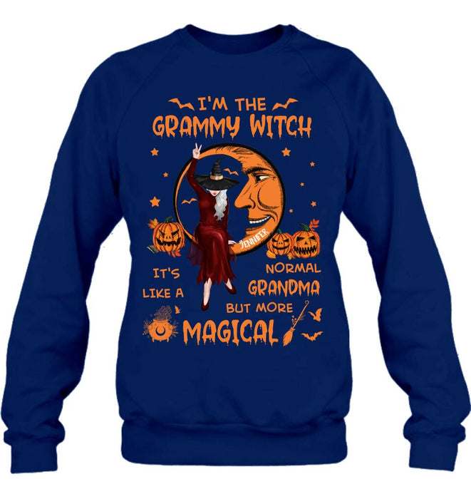 Personalized Grandma Witch Shirt/Hoodie - Gift Idea For Halloween/Grandma - I'm The Grammy Witch It's Like A Normal Grandma But More Magical
