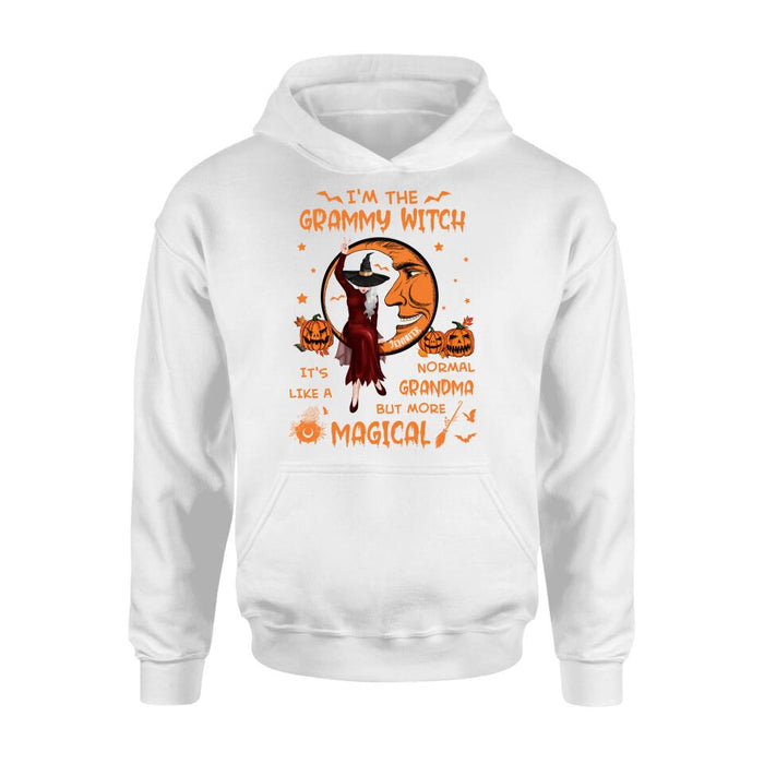 Personalized Grandma Witch Shirt/Hoodie - Gift Idea For Halloween/Grandma - I'm The Grammy Witch It's Like A Normal Grandma But More Magical