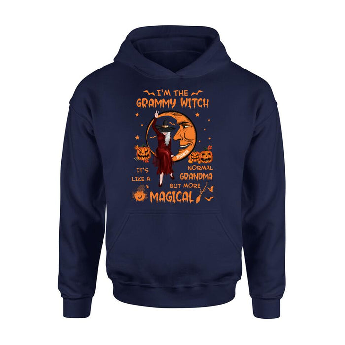 Personalized Grandma Witch Shirt/Hoodie - Gift Idea For Halloween/Grandma - I'm The Grammy Witch It's Like A Normal Grandma But More Magical