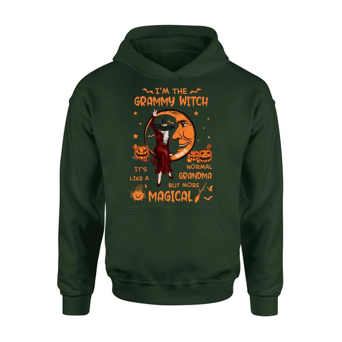 Personalized Grandma Witch Shirt/Hoodie - Gift Idea For Halloween/Grandma - I'm The Grammy Witch It's Like A Normal Grandma But More Magical