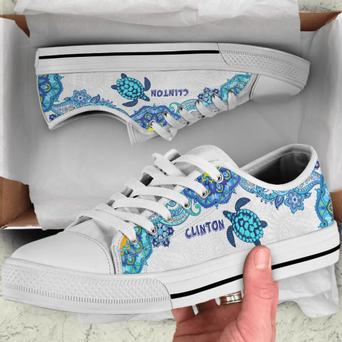 Personalized Turtle Sneakers - Gift Idea For Turtle Lovers - SEWD5O