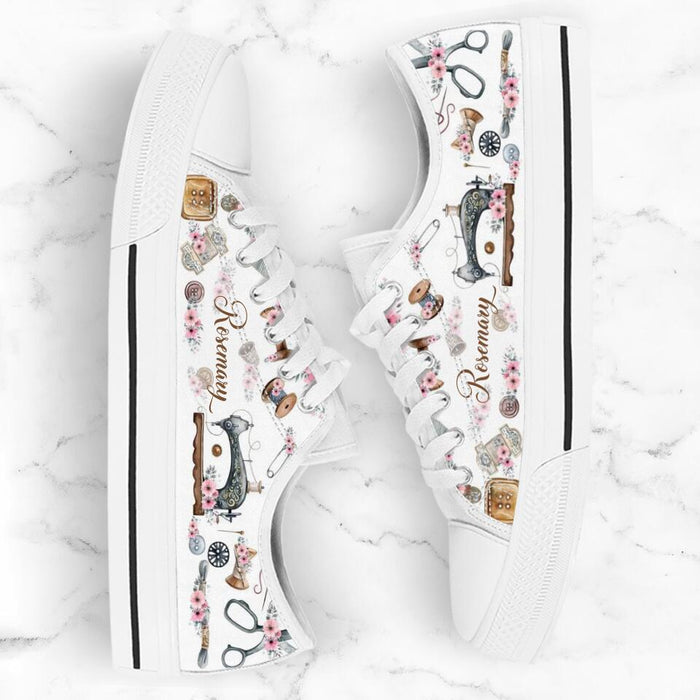 Personalized Sewing Sneakers - Gift Idea For Sewing Lovers - DZ0115