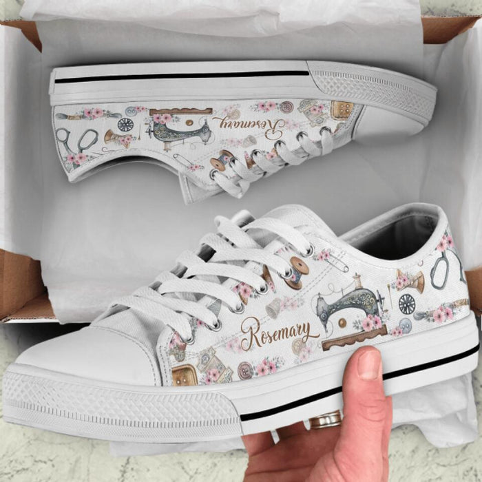Personalized Sewing Sneakers - Gift Idea For Sewing Lovers - DZ0115