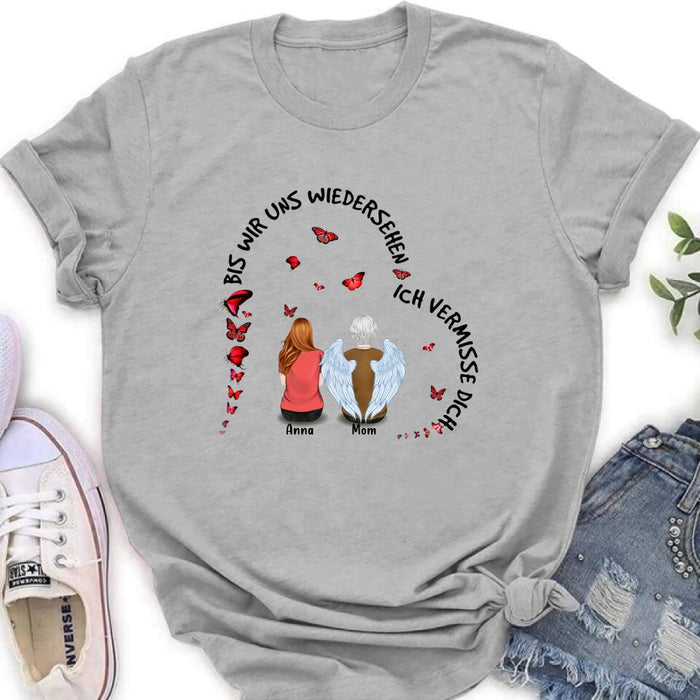 Personalized Memorial Family Shirt/Hoodie - Up to 4 People - Memorial Gift Idea For Family - Germany Quotes - Bis Wir Uns Wiedersehen