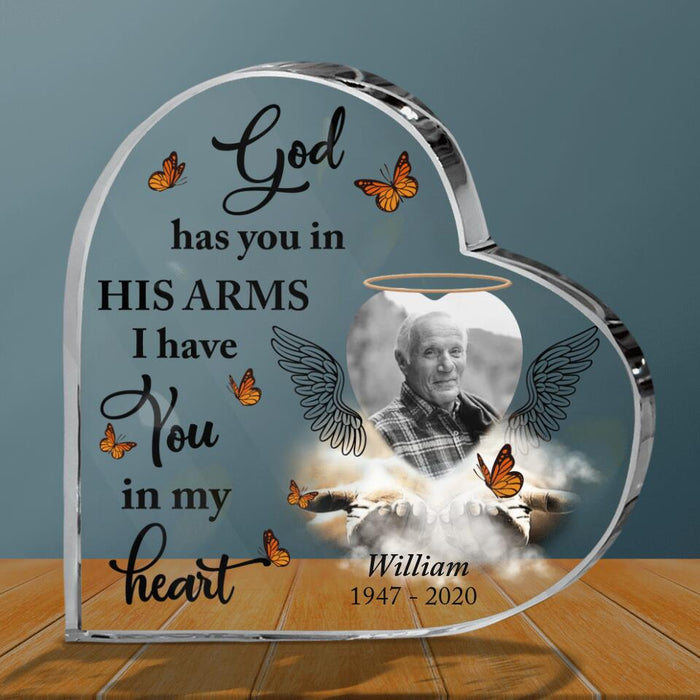 Personalized Memorial Photo Heart Plaque - Bereavement Gifts