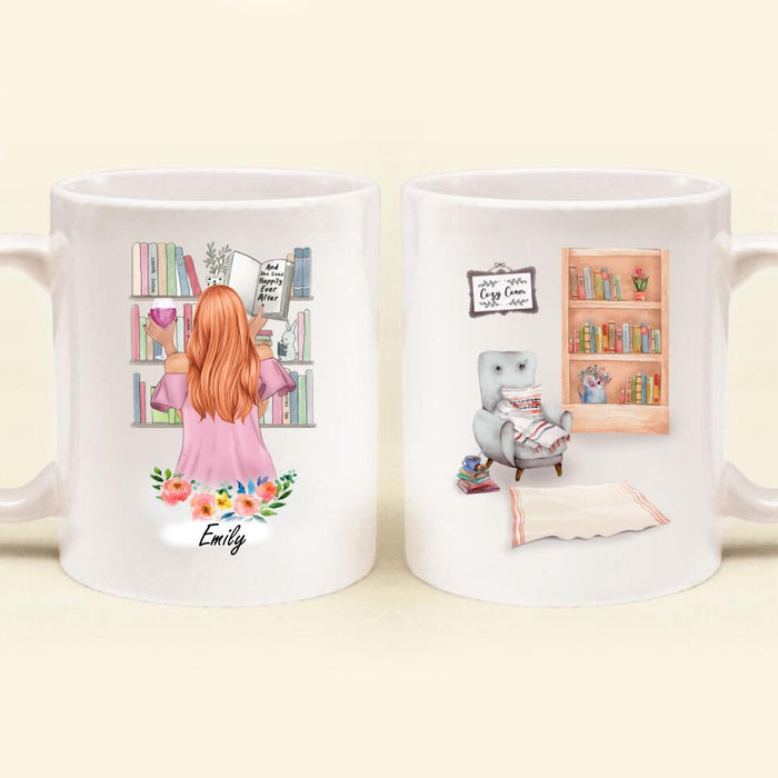 Personalized Reading Pet Mom Mug - Up to 5 Pets - Best Gift For Dog/Cat Lovers