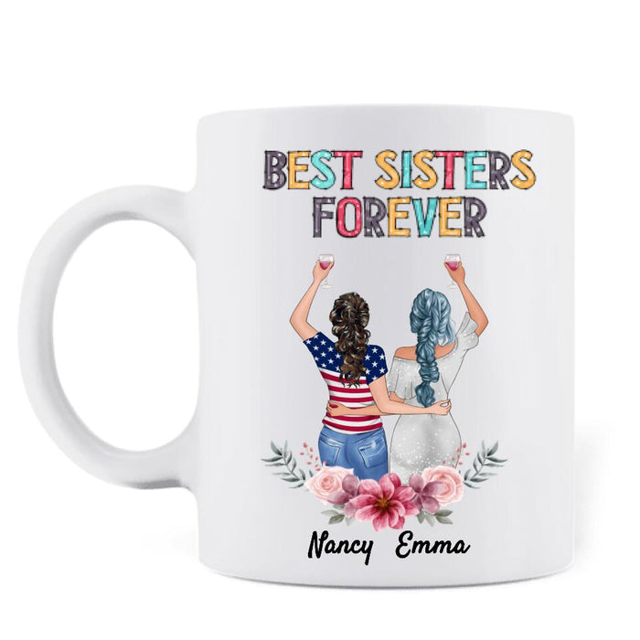 Personalized Sisters Mug - Up to 3 Sisters - Gift Idea For Friends/Sisters - You're My Lil' Sister But You're Still A Bitch