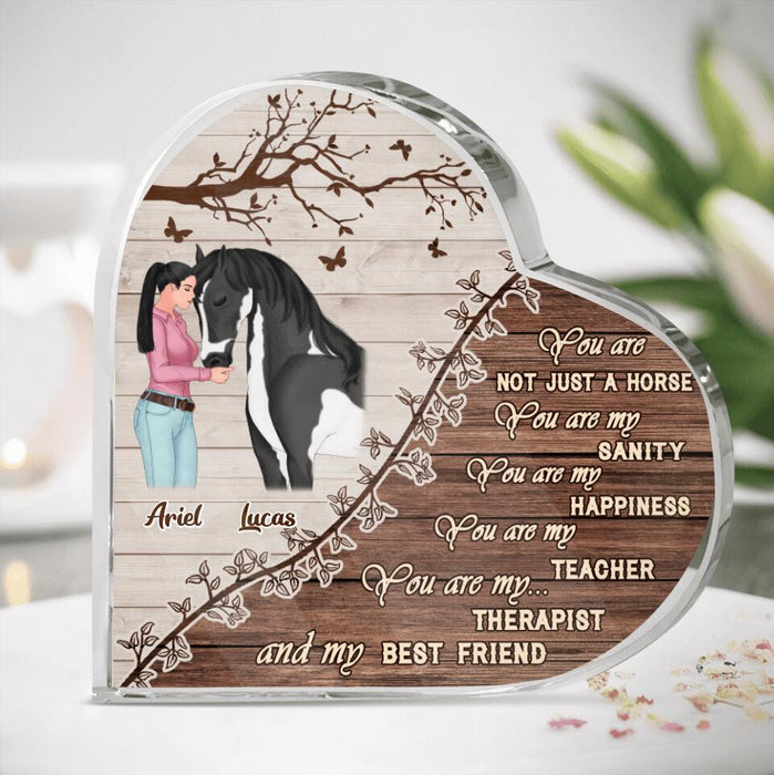 Personalized Horse Girl Acrylic Plaque - Gift Idea For Horse Lovers - Up To 5 Horses - You Are Not Just A Horse, You Are My Sanity