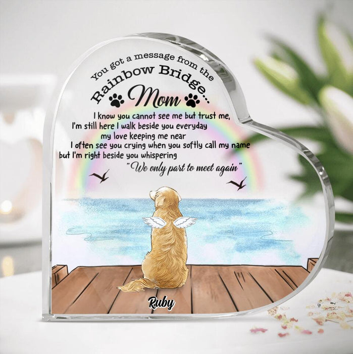 Personalized Memorial Pet Acrylic Plaque - Memorial Gift For Dog Cat Lover - I'm Still Here