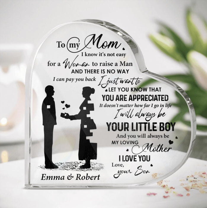 Personalized Mom And Son Acrylic Plaque - Gift Idea For Mother's Day - To My Mom