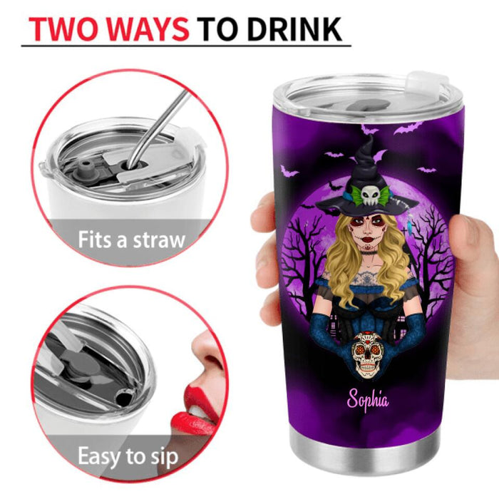 Personalized Witch Friend Tumbler - Up to 3 Girls - Gift For Halloween/Friends/Besties - Witches By Nature