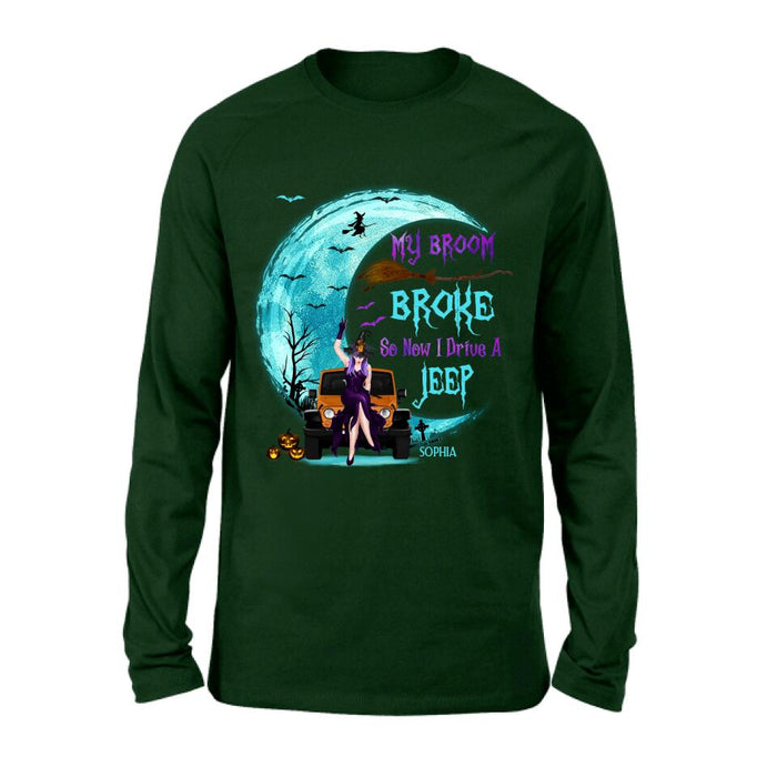 Personalized Off-road Girl T-shirt/Long Sleeve/Sweatshirt/Hoodie - Gift Idea For Off-road Lover/Halloween - My Broom Broke