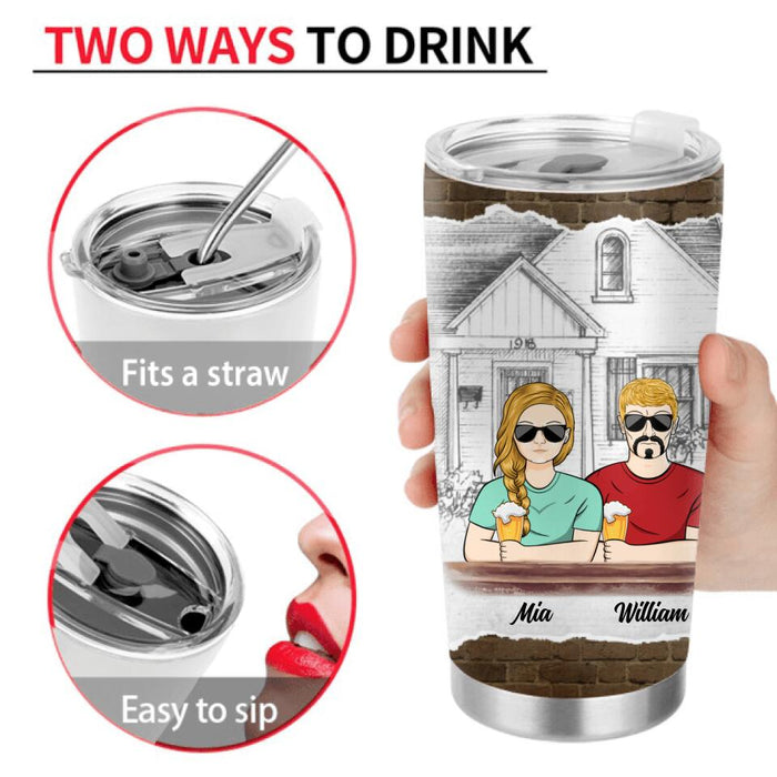 Personalized Couple Tumbler - Gift Idea For Couple - I Never Dreamed I'd Grow Up To Be A Spoiled Wife Of A Grumpy Old Husband