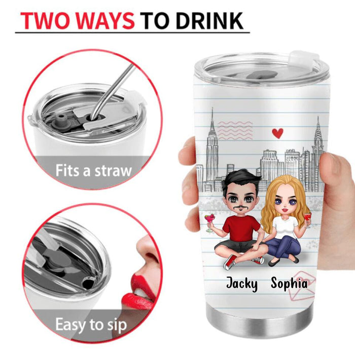 Personalized Couple Tumbler - Gift Idea For Couple/Christmas/Anniversary - The Day I Met You