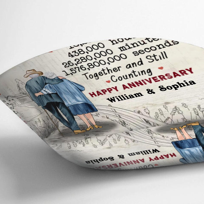 Personalized Couple Anniversary Pillow Cover - Gifts Idea For Wedding Anniversary - Together And Still Counting